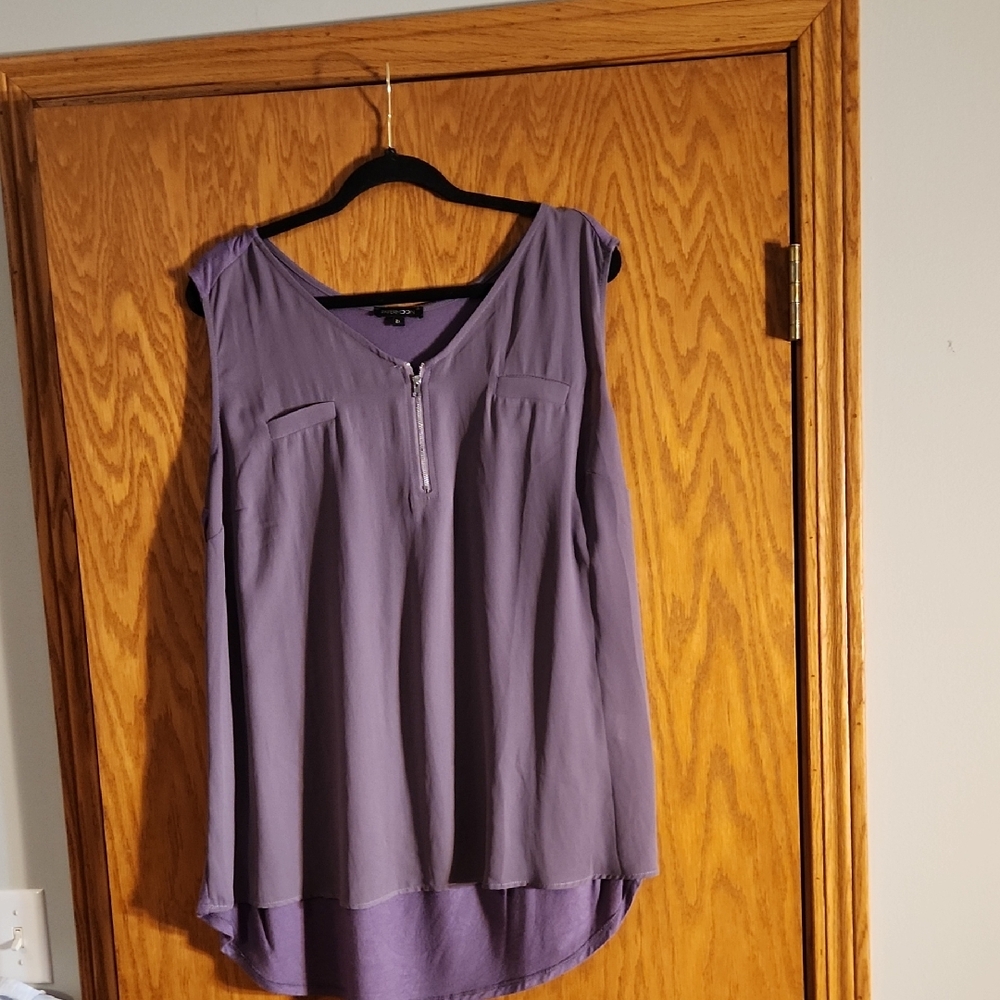 Papermoon Lavender Sleeveless Blouse, Size 2x